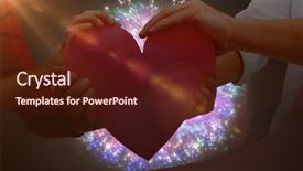  Presentation with heart - PPT layouts having animated new year - couple holding a heart background and a wine colored foreground