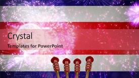  Presentation with fireworks - Theme consisting of animated new year - rockets for fireworks against colourful background and a coral colored foreground