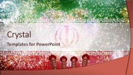  Presentation with fireworks - PPT layouts consisting of animated new year - rockets for fireworks against colourful background and a lemonade colored foreground