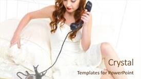  Presentation with vintage - PPT layouts consisting of conversation animated - vintage bedroom phone background and a lemonade colored foreground