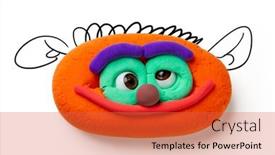  Presentation with eyes - Slide set with animated-plasticine-cute-face background and a red colored foreground