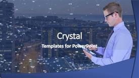  Presentation with animated sea - Colorful theme enhanced with animated sea - digital composite of man backdrop and a ocean colored foreground