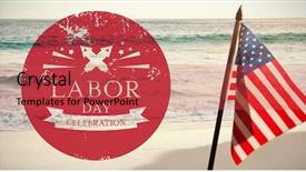  Presentation with animated sea - PPT layouts featuring animated sea - illustration of labor day celebration background and a red colored foreground