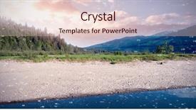  Presentation with animated sea - Amazing presentation design having animated sea - screen with times against lake backdrop and a lemonade colored foreground