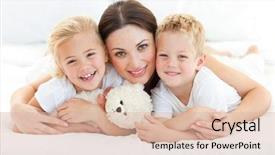  Presentation with siblings - Cool new presentation theme with animated siblings with their mother backdrop and a lemonade colored foreground