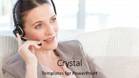  Presentation with living room - Audience pleasing PPT theme consisting of animated soutenance informatique - businesswoman phoning in her living backdrop and a coral colored foreground