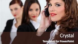  Presentation with business women - Amazing presentation having animated sucess - three attractive business women backdrop and a tawny brown colored foreground