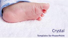  Presentation with animated - Audience pleasing PPT theme consisting of animated symbols - baby foot backdrop and a sky blue colored foreground