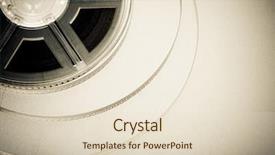  Presentation with film reel - Cool new PPT theme with animated symbols - colorful film reel backdrop and a lemonade colored foreground