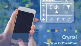  Presentation with animated technology - Beautiful slides featuring animated technology - digital composite of hand holding backdrop and a ocean colored foreground