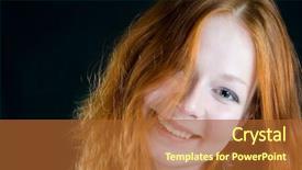  Presentation with black woman - Audience pleasing slides consisting of animated tooth - portrait of young smiling red-haired backdrop and a red colored foreground