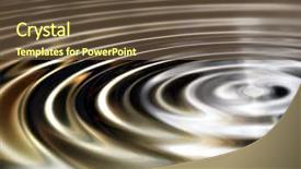  Presentation with abstract animated - Beautiful presentation theme featuring animated wave backdrop and a tawny brown colored foreground