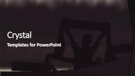  Presentation with football tailgate - Amazing slide deck having animated world - silhouettes of football supporters backdrop and a black colored foreground