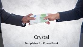  Presentation with digital - Cool new PPT theme with animation - digital composite of business money backdrop and a white colored foreground