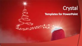  Presentation with heart shape tree - Cool new slide deck with digital composite of santa's backdrop and a crimson colored foreground