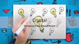  Presentation with crayon - Presentation design having animation - hand holding black crayon background and a lemonade colored foreground