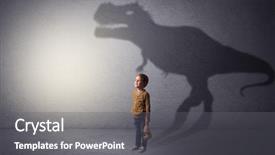  Presentation with animation - Audience pleasing presentation theme consisting of animation - i m dreaming about dinosaurus backdrop and a gray colored foreground