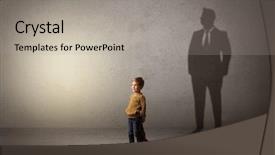  Presentation with future - PPT layouts with animation - little boy imagine that he background and a light gray colored foreground