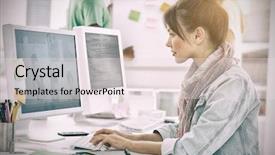  Presentation with artistic artist art brush - PPT theme having animation - side view of an artist background and a lemonade colored foreground