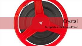  Presentation with film reel - Colorful PPT layouts enhanced with animation action - cinema film reel isolated backdrop and a crimson colored foreground