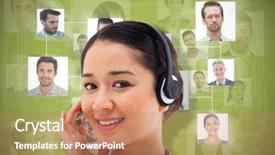  Presentation with green - Presentation theme enhanced with animation black board - close up of a smiling background and a  colored foreground