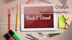  Presentation with back school - Cool new slides with animation handwriting - back to school text backdrop and a  colored foreground