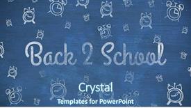  Presentation with back school - Beautiful PPT theme featuring animation handwriting - back to school text backdrop and a  colored foreground