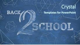  Presentation with back school - Theme enhanced with animation handwriting - back to school text background and a ocean colored foreground