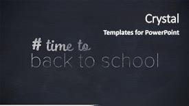  Presentation with back school - Beautiful PPT theme featuring animation handwriting - back to school text backdrop and a dark gray colored foreground