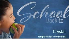  Presentation with apple - Audience pleasing slide deck consisting of animation handwriting - girl eating granny smith apple backdrop and a  colored foreground