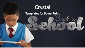 Presentation with using digital tablet - Amazing PPT theme having animation handwriting - schoolboy using digital tablet backdrop and a dark gray colored foreground