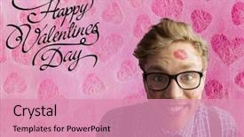  Presentation with animation - Colorful PPT layouts enhanced with animation heart - composite image of happy nerd backdrop and a coral colored foreground