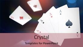  Presentation with playing cards - Amazing slide deck having animation heart - digital 3d image playing cards backdrop and a coral colored foreground