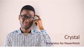  Presentation with animation - PPT theme with animation journey - digital composite of businessman scratching background and a lemonade colored foreground