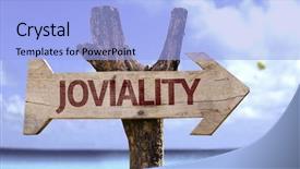  Presentation with animation - Beautiful slide set featuring animation journey - joviality sign with a beach backdrop and a  colored foreground