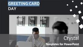  Presentation with electronic card - Presentation theme with animation-of-electronic-greeting-card background and a gray colored foreground