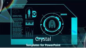  Presentation with data medical - Amazing presentation theme having animation-of-medical-data-processing backdrop and a ocean colored foreground