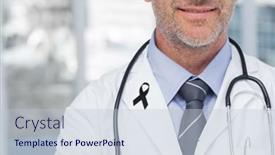  Presentation with lab coat - Cool new PPT theme with animation-of-the-mid-section backdrop and a lemonade colored foreground