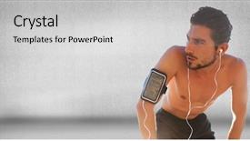  Presentation with pathway - Theme featuring animation pathway - digital composite of man tired background and a light gray colored foreground