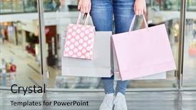  Presentation with animation - Amazing slide deck having animation people - female customer and buyer backdrop and a light blue colored foreground