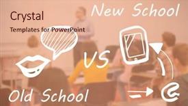  Presentation with digital image - Colorful slide set enhanced with animation teacher - digital composite image of talking backdrop and a lemonade colored foreground