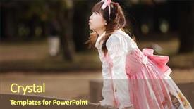  Presentation with japanese anime - Presentation with anime - japanese girl in lolita cosplay background and a tawny brown colored foreground
