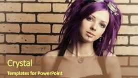  Presentation with punk - Slides featuring anime - portrait of a punk girl background and a tawny brown colored foreground
