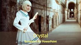  Presentation with abandoned - PPT theme having anime girl with baseball bat background and a tawny brown colored foreground