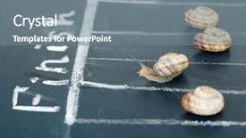  Presentation with racing - Slide set having beautiful bacteria mat and landscape background and a teal colored foreground