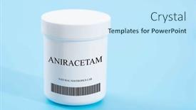  Presentation with drug - Presentation theme with aniracetam-it-is-a-nootropic background and a sky blue colored foreground