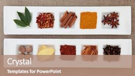  Presentation with saffron - Beautiful PPT layouts featuring anise nutmeg ginger saffron mace backdrop and a coral colored foreground