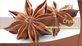  Presentation with taste - Slides enhanced with anise-star-and-aniseeds-spice background and a tawny brown colored foreground