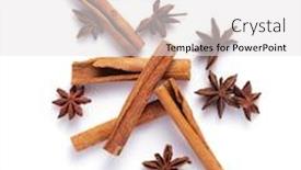 Presentation with cinnamon - Cool new PPT layouts with anise-star-and-cinnamon-stick backdrop and a white colored foreground