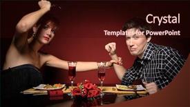  Presentation with romantic - Colorful slides enhanced with aniversary - attractive young couple having romantic backdrop and a wine colored foreground